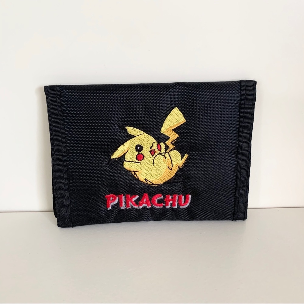 Vintage embroidered pikachu wallet